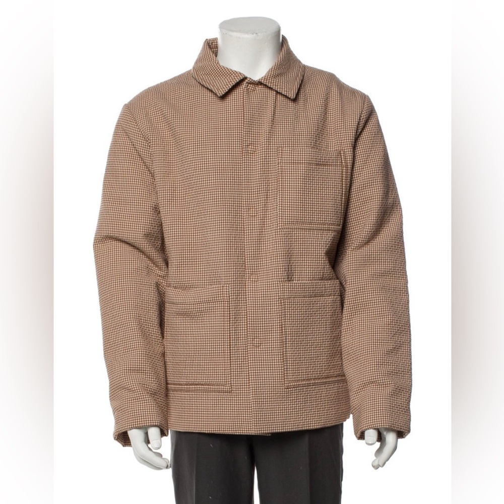 NWT Nanushka Brown Checkered Shirt Jacket
